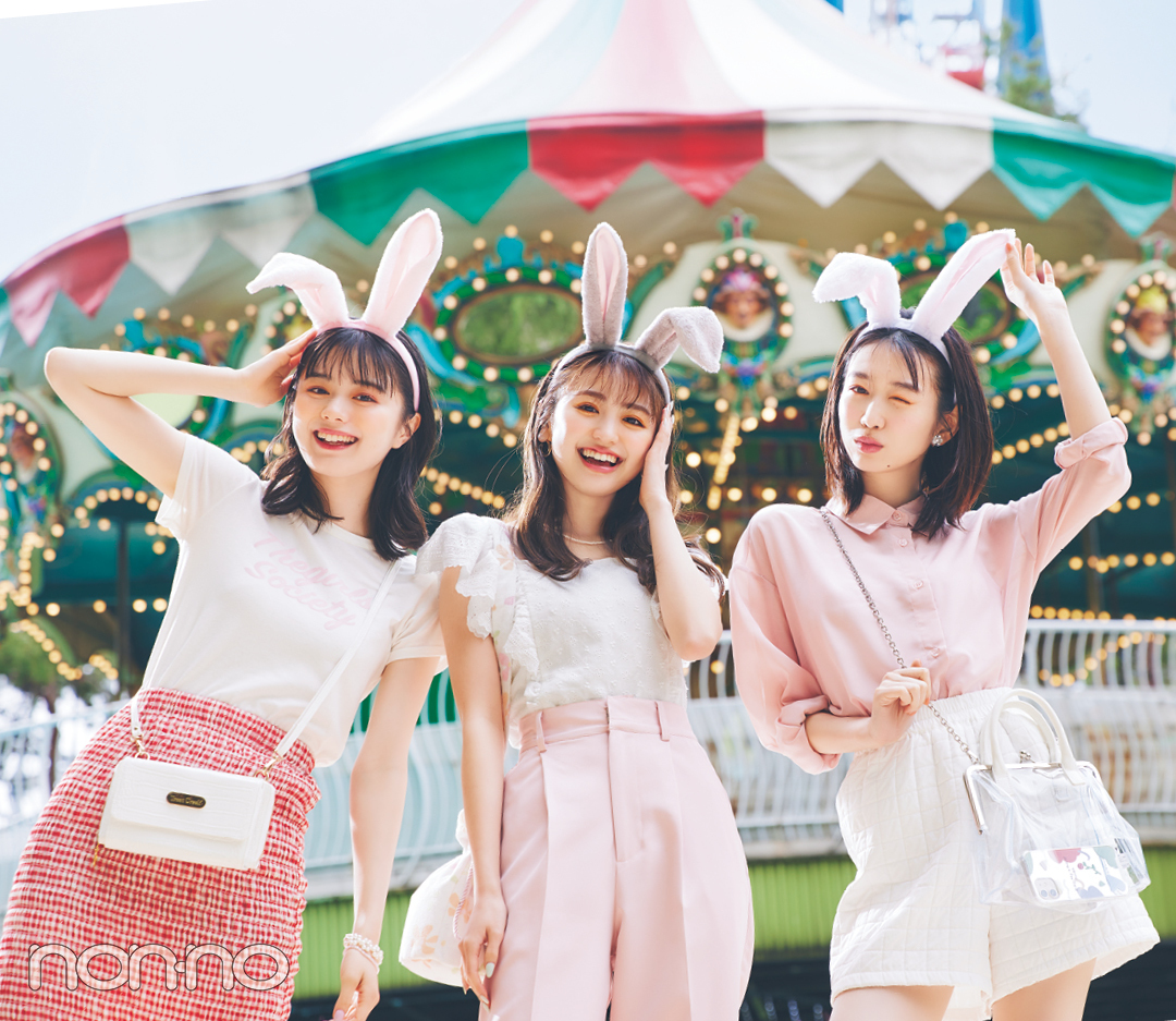 岡本夏美と紺野彩夏と香音の妄想クローゼットモデルカット5-1