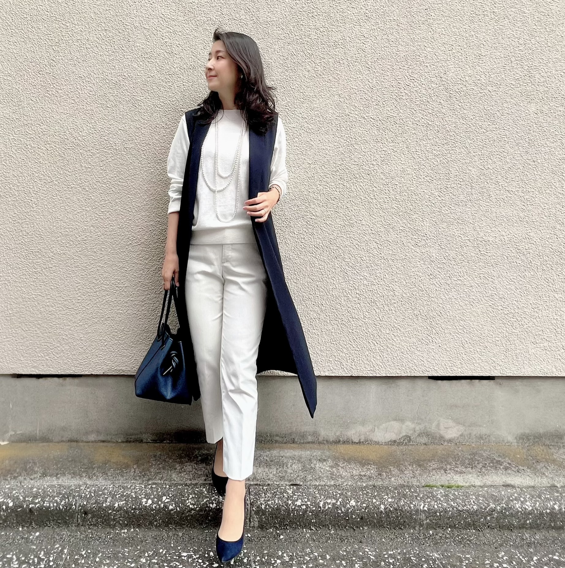 やっぱり白ニットは着回し力抜群です 春のuniqlo白ニットコーディネート 華組 松ヶ崎由紀子のブログ 華組ブログ Web Eclat