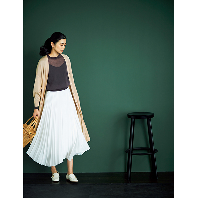 ロング×ロングのIラインでスタイルアップ&しゃれ見え