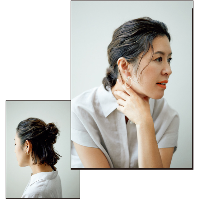 大草さんのまとめ髪のアレンジ
