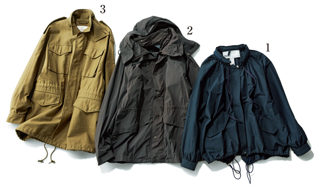 1.ジャケット¥36,000/ティッカ 2.ジャケット¥69,000/エイトン青山(エイトン) 3.ジャケット¥38,000/ボウルズ(ハイク)