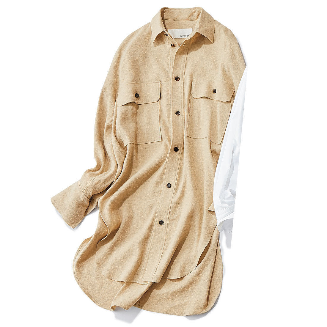 ■ウィム ガゼットのリネン×シルクロングシャツ