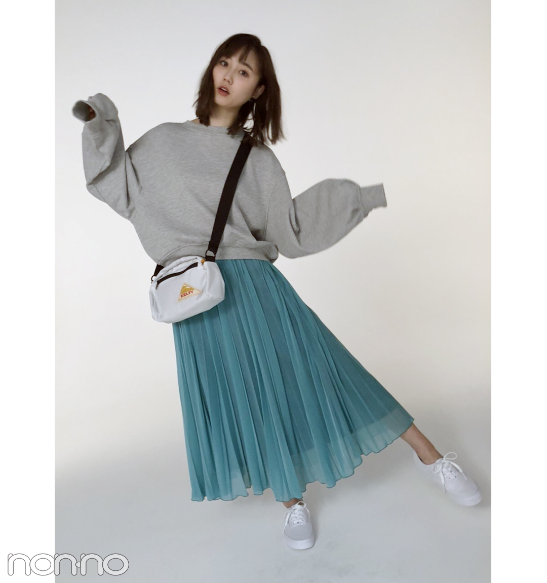 鈴木友菜のフェミニンなスウェットスタイル、真似したい!【毎日コーデ】_1_1