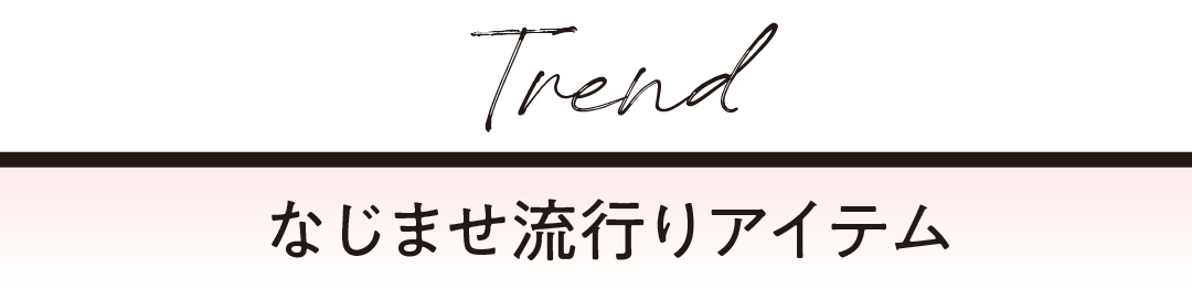 なじませ流行りアイテム