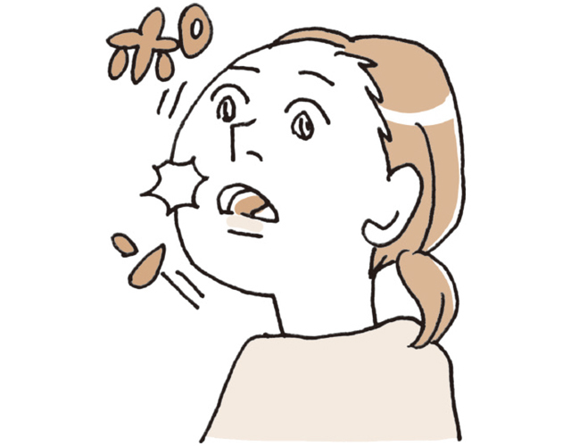 舌を正しいスポットに当て、舌全体を上あごにつけ、勢いよく舌で上あごをポンと3回はじく。