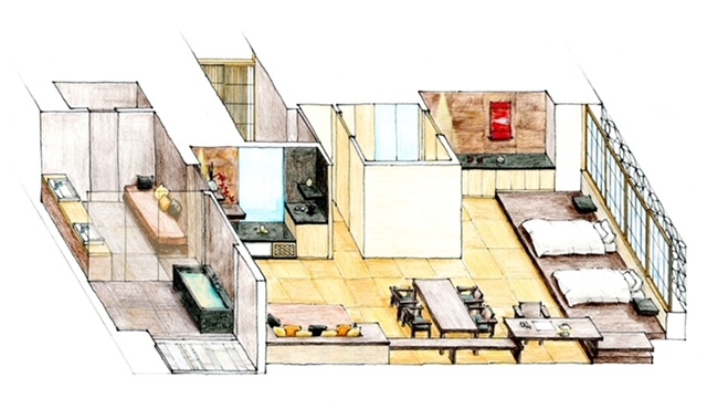 「菊」のお部屋の間取り図