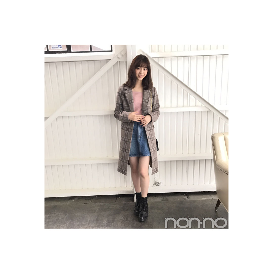 西野七瀬は旬のチェックコートをカジュアル可愛く着こなす!【毎日コーデ】_1_1