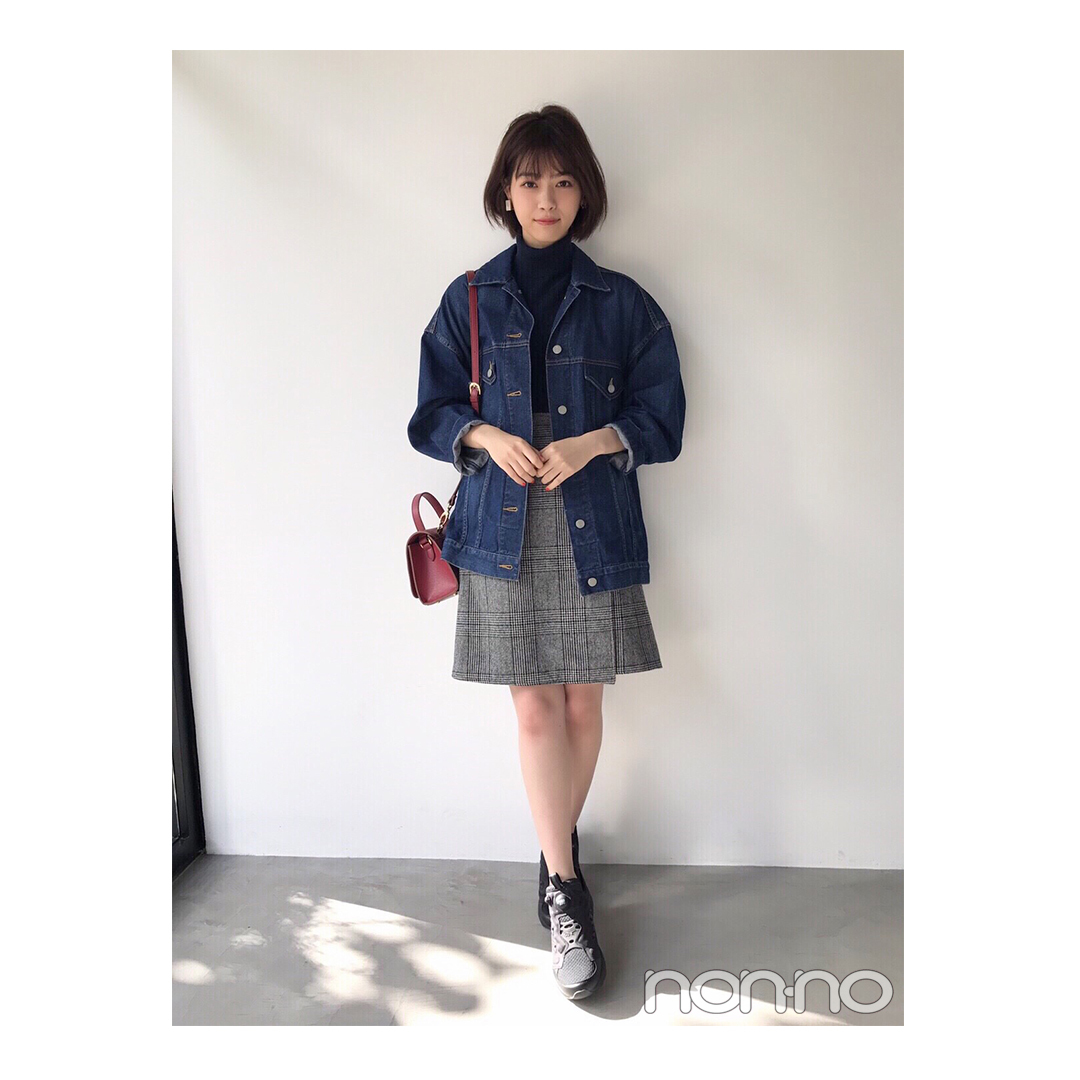 西野七瀬のチェックミニ×黒スニーカーが好感度満点!【毎日コーデ】_1_1
