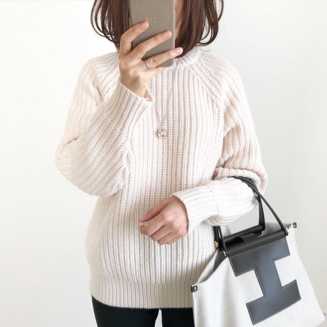 【UNIQLO U】 MEN ライトウェイトローゲージクルーネックセーター NATURAL