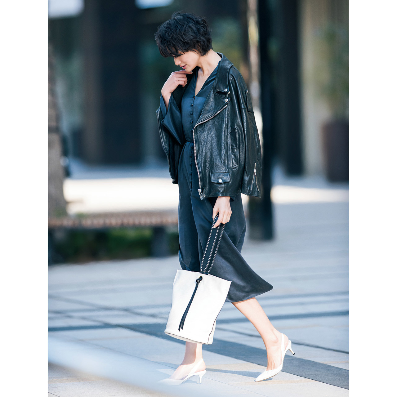 春のワンピースコーデ30選 40代をきれいに見せるワンピース実例集 ファッション誌marisol マリソル Online 40代 をもっとキレイに 女っぷり上々