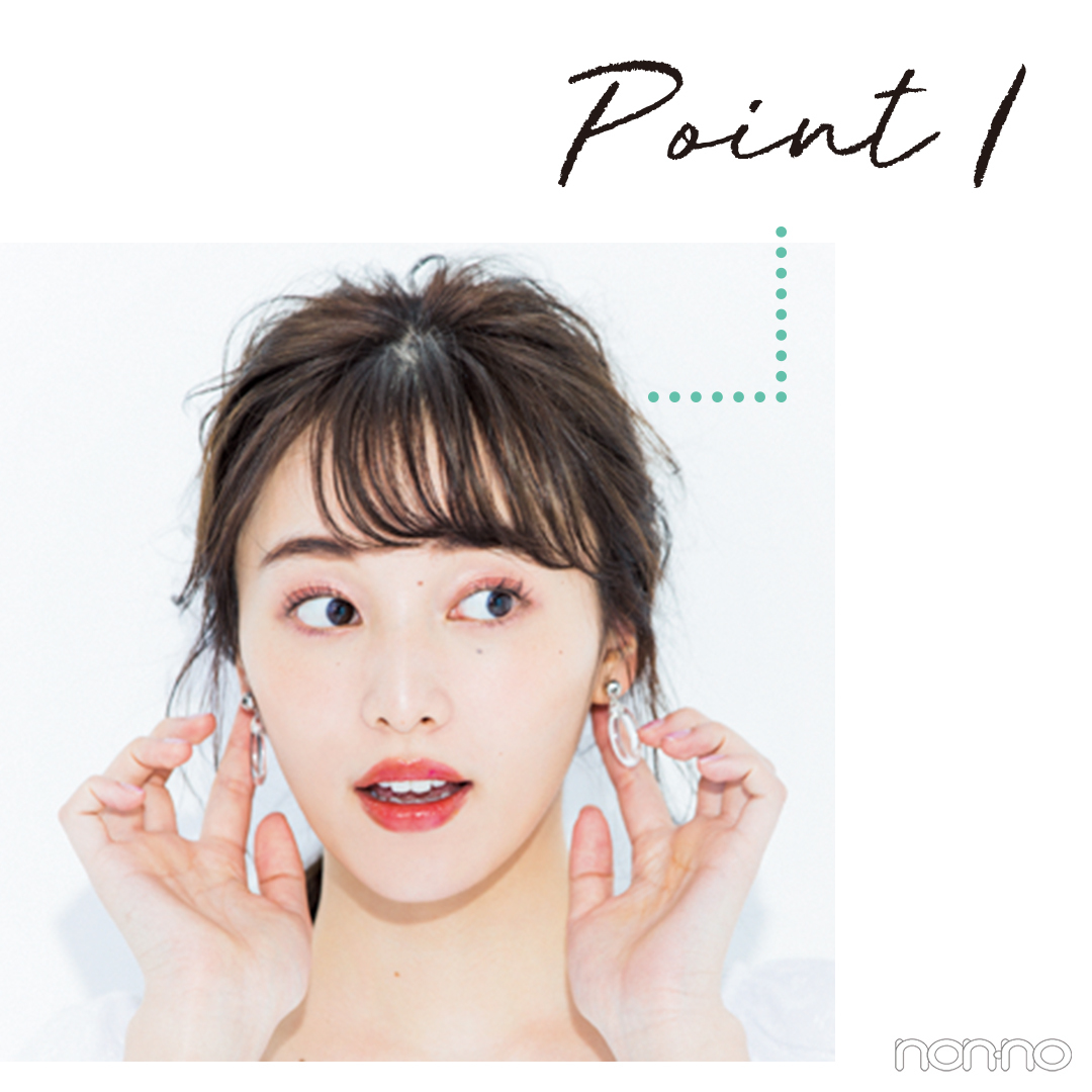 【前髪×ひとつ結びヘアアレンジ図鑑⑪】サイドのくるりんぱで涼しげなモテヘアに_1_5