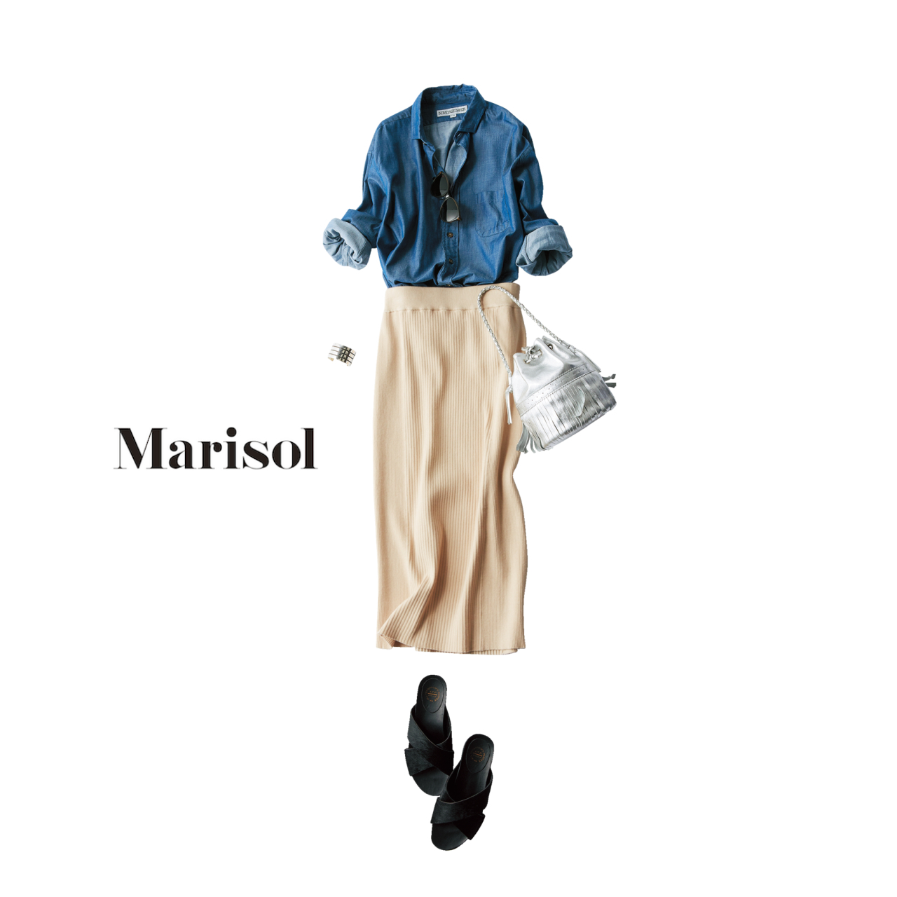 竹内涼真似の年下彼と海辺デート すぐ裸足になれるサンダルコーデで ファッション誌marisol マリソル Online 40代をもっとキレイに 女 っぷり上々