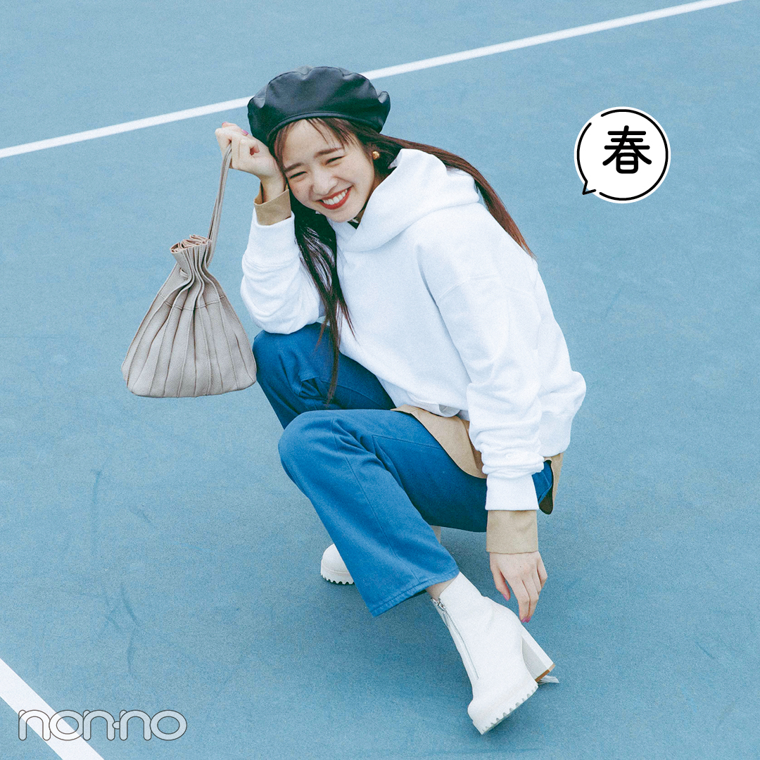 2021春トレンド★ 白フーディ、今から春までこんなに使える!_1_5