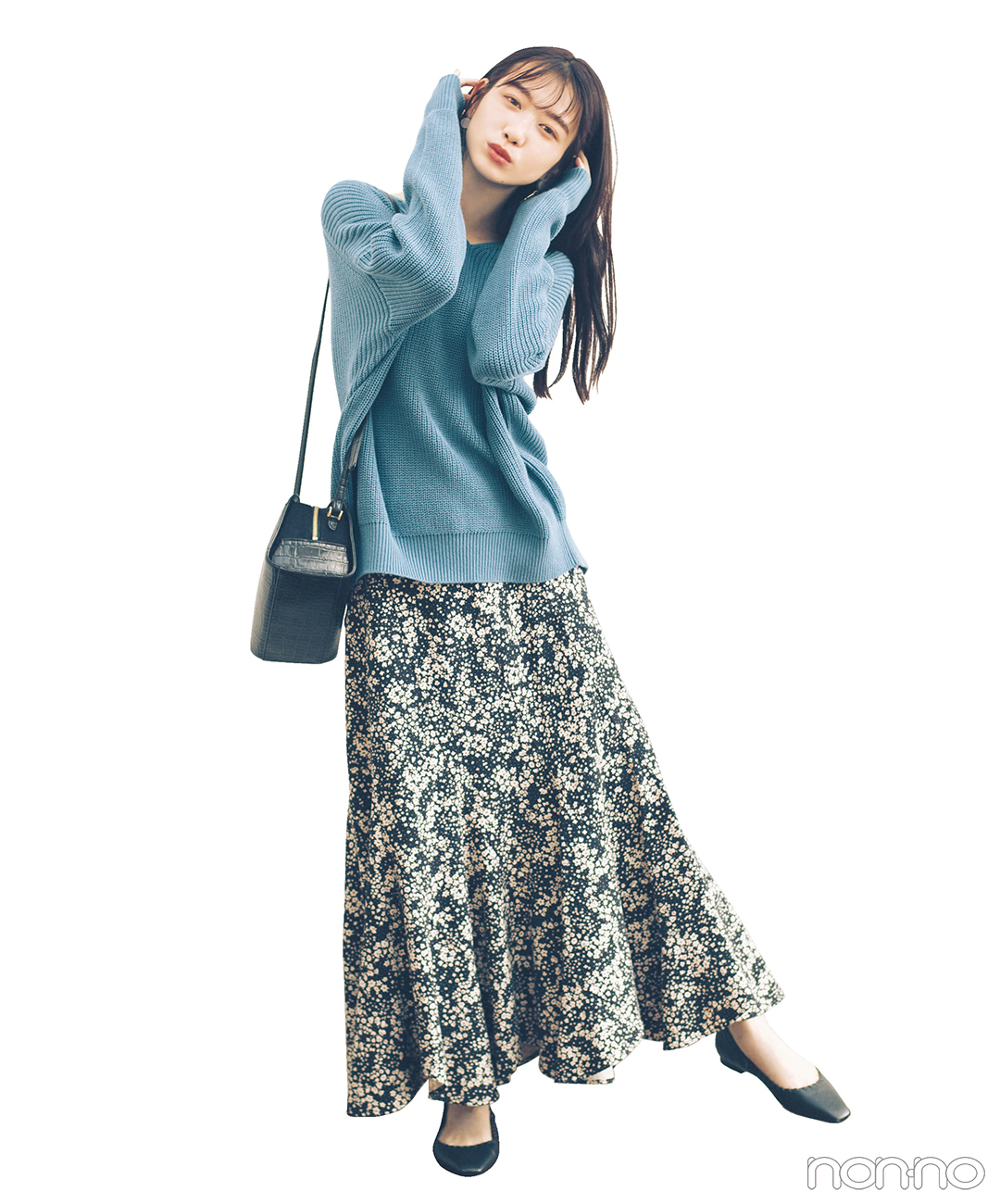 揺れるaラインスカートでトレンド仕上げのフェミニンコーデ 毎日コーデ Non No Web ファッション 美容 モデル情報を毎日お届け