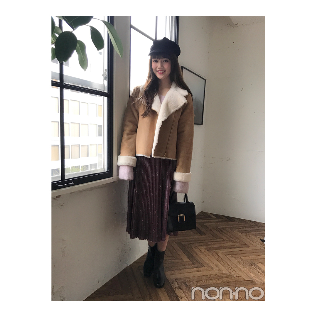 松川菜々花が着こなすあったかわいい♡ムートンコーデ【毎日コーデ】_1_1