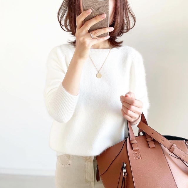 teany(ティーニー) フォックス混ニット カラー:オフホワイト