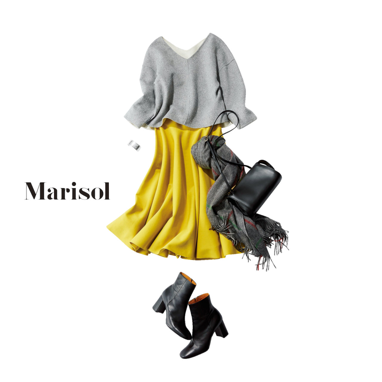 春らしい大人ピンクコーデからトレンド色のイエロースカートコーデまで アラフォー冬の１週間コーデ ファッション誌marisol マリソル 40代をもっとキレイに 女っぷり上々