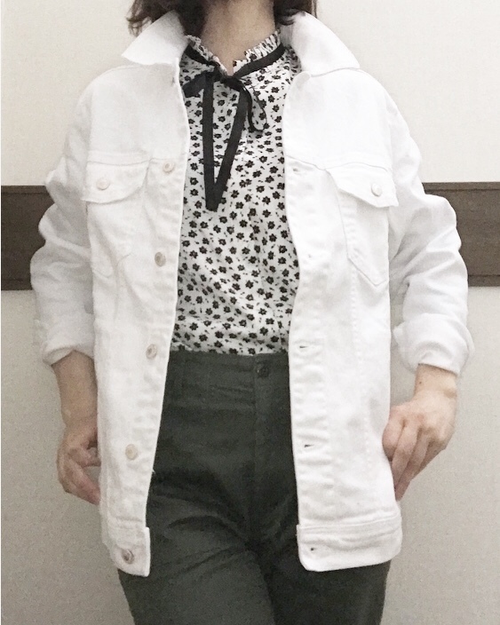 気になるBIGなデニムジャケット。私が選んだのは「men's」の「ホワイト」です!_1_3