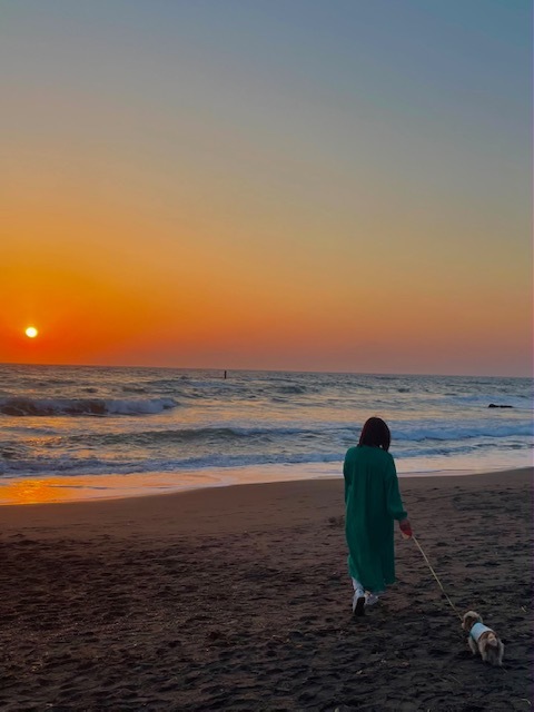 海 夕焼け 夕焼けの海 湘南 砂浜