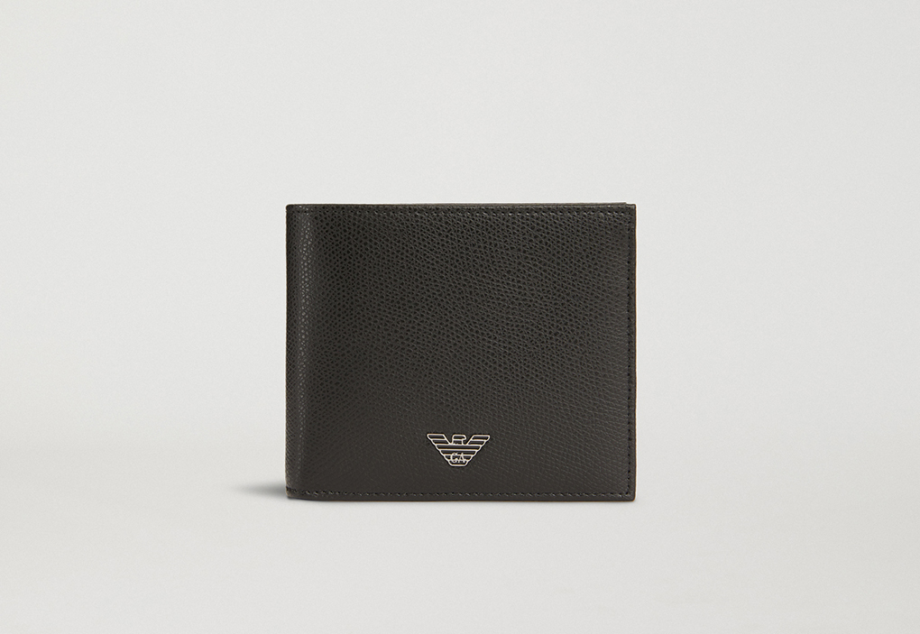 Emporio Armani 「二つ折りウォレット カーフレザー」
