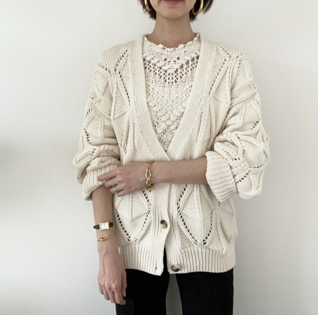 ZARA 2022春 ヘビロテ間違いなしのカーディガン【40代 私の