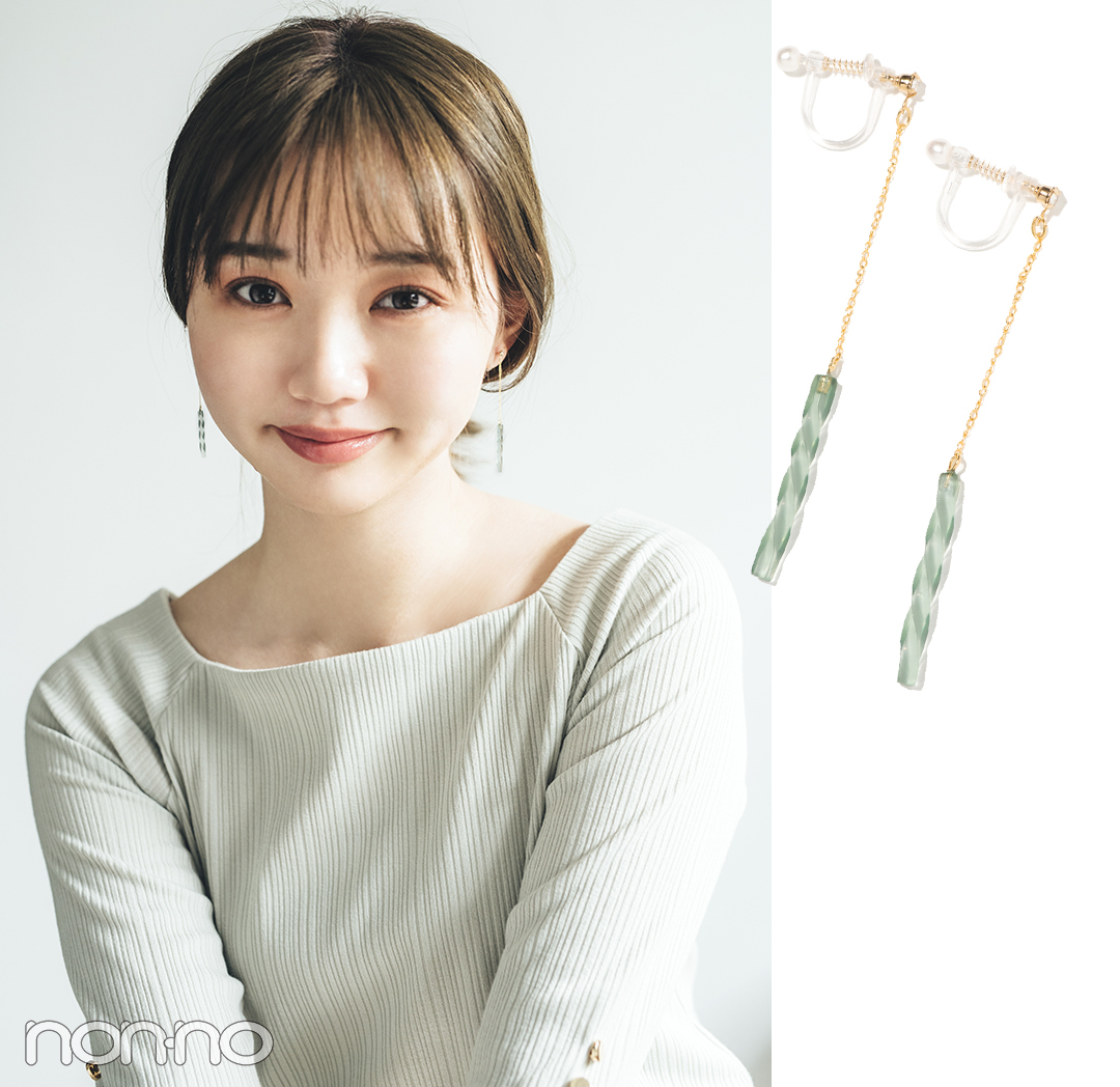 PATTERN3 爽やかカラーの「揺れモチーフ」で 新鮮な空気感をまとう 江野澤愛美