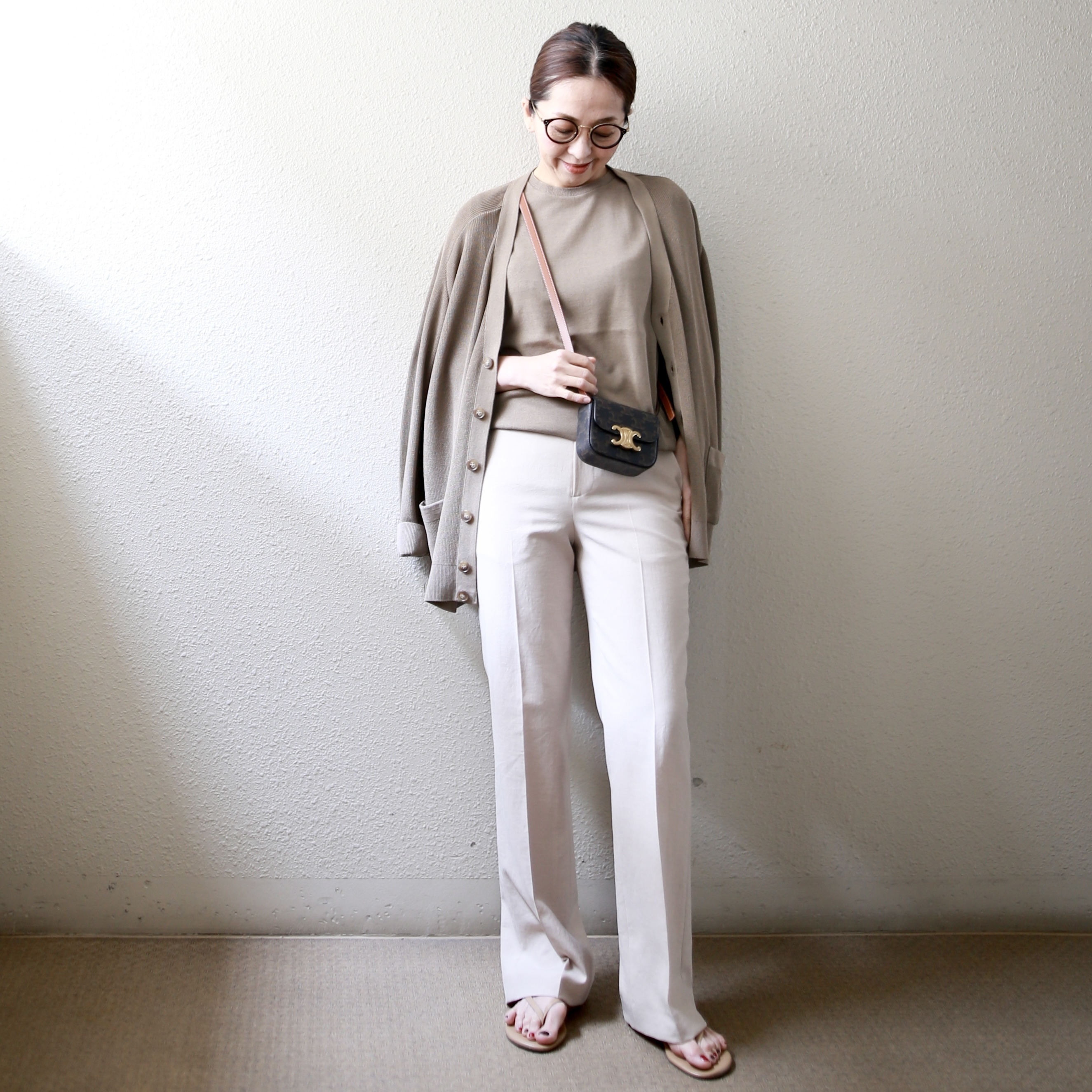 CELINE トリオンフキャンバス&カーフスキン コーディネート