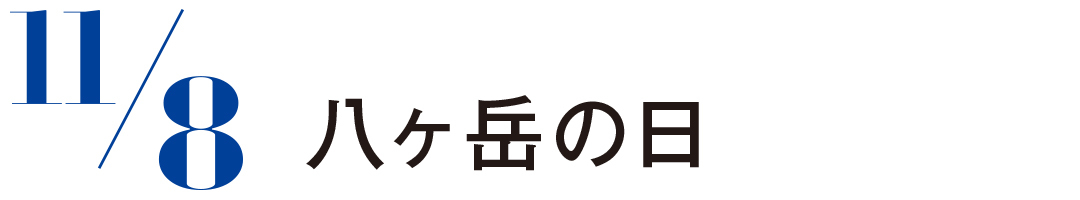 八ヶ岳の日
