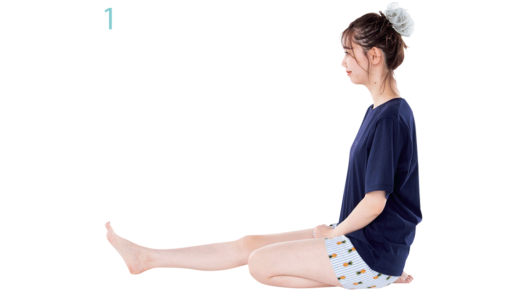 前ももを緩めて1日の滞りをリリース1