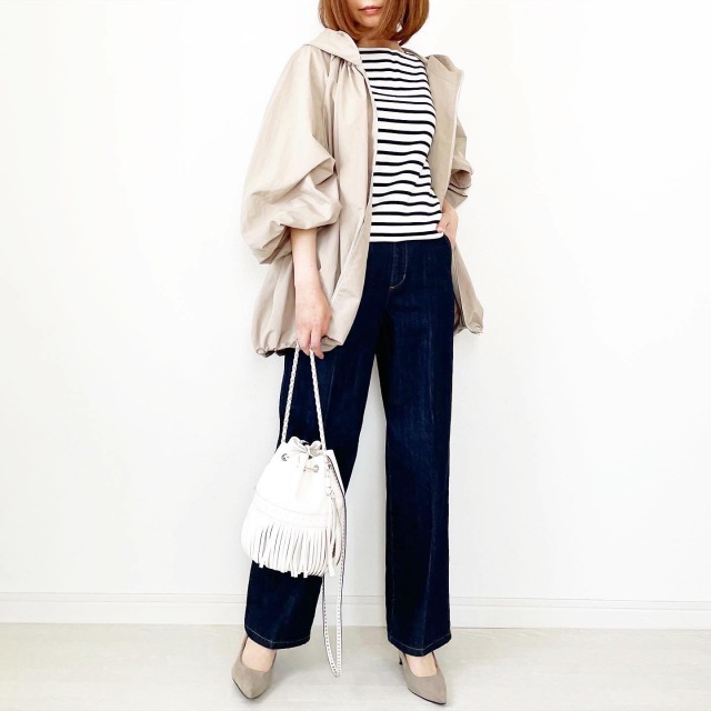 春の天気急変に対応 薄軽ブルゾン Tomomiyuコーデ ファッション誌marisol マリソル Online 40代をもっとキレイに 女っぷり上々