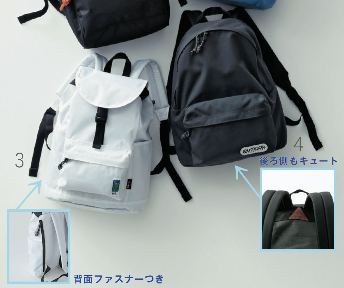 キャンパスに必須! A4が入るカジュアルリュック_1_4