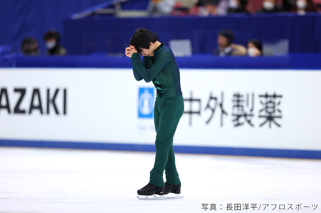 2020年全日本選手権に出場したフィギュアスケートの鍵山優真選手2