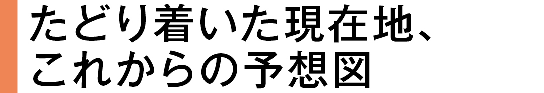 たどり着いた現在地、これからの予想図