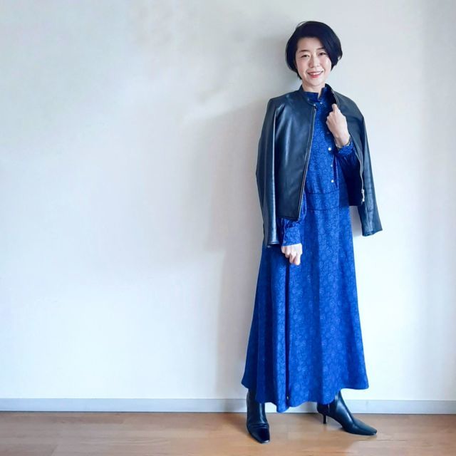 小花柄ワンピース5