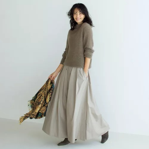 徳原文子×SLOANE モヘアシルクハイネックニット ¥35,200