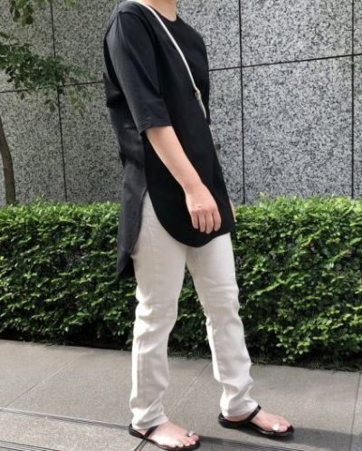 ATON ラウンドヘムTシャツ ¥15,400