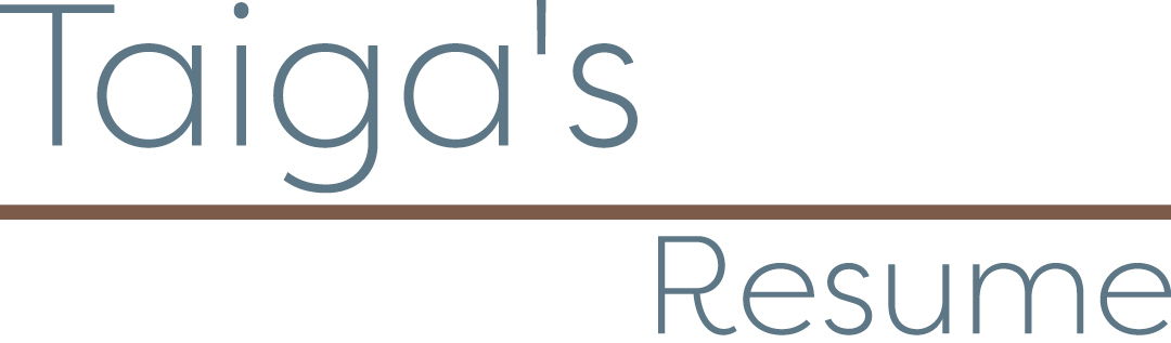 Taiga's Resume