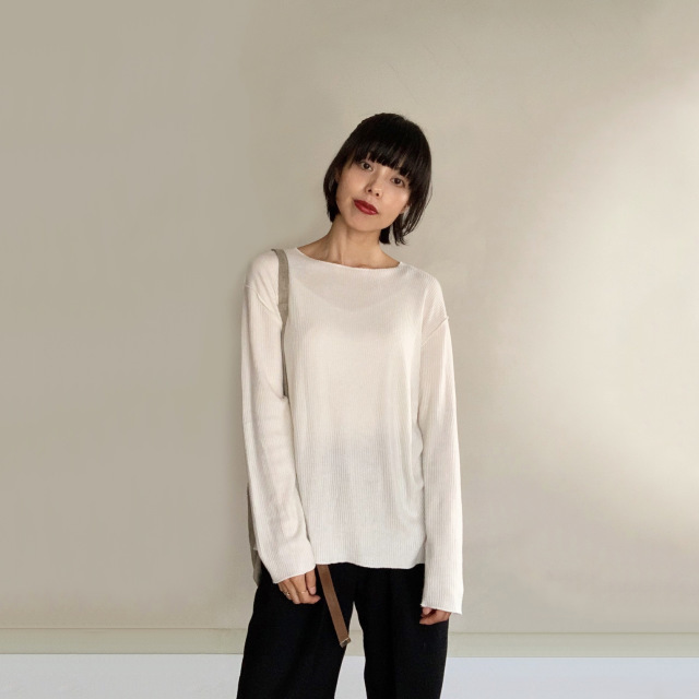 ZARA ソフトタッチリブ地トップス
