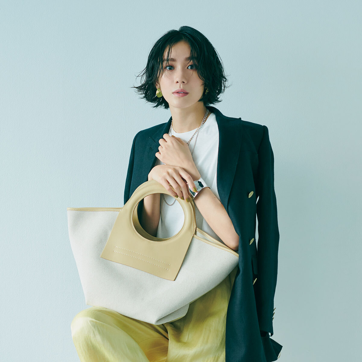 今、こなれて見えるNo.1は 舟形バッグ 1