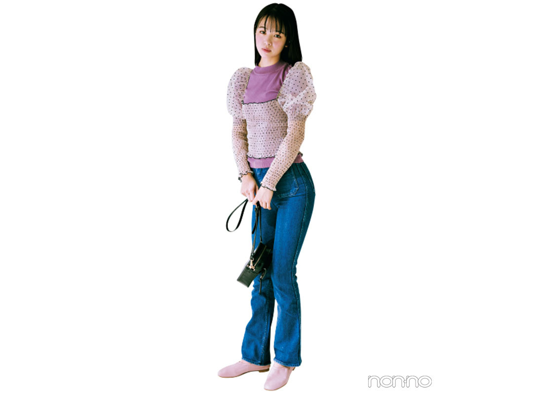 甘トップスはカシスチークでさらにスウィートに♡【今日着る服×旬色メイクであか抜ける!④】_1_4