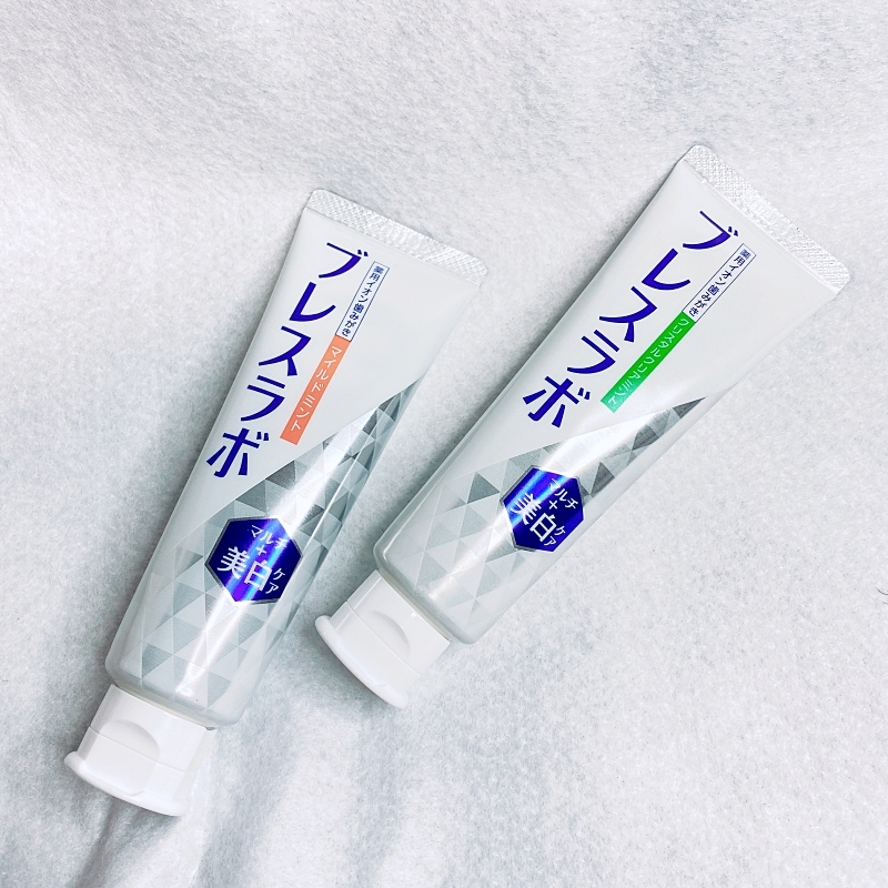 第一三共ヘルスケアのブレスラボは口臭も歯周予防ケアもできる。写真はマルチケア+美白タイプ
