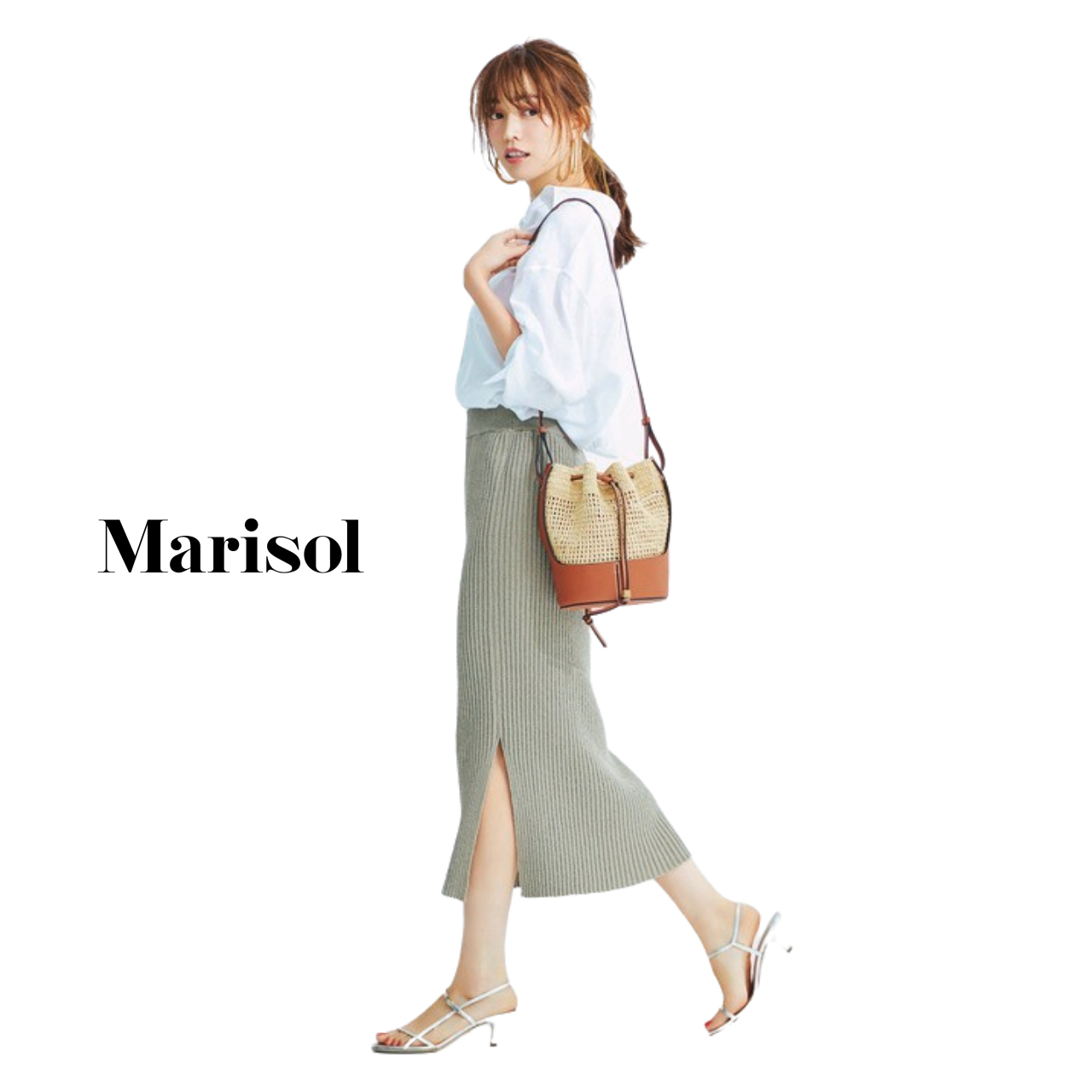 きちんと感とリラックス感を兼ね備えた 今どき白シャツ を着て仕事へ 7 28コーデ ファッション誌marisol マリソル 40代をもっとキレイに 女っぷり上々