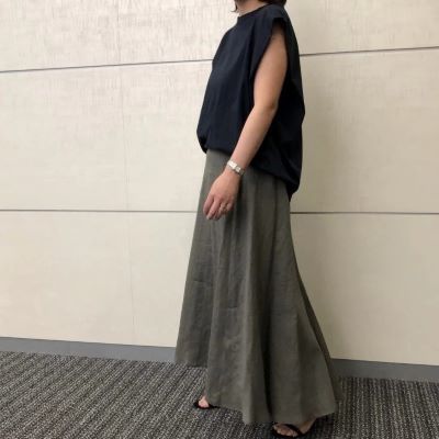 E by eclat リネンマキシスカート ¥18,700