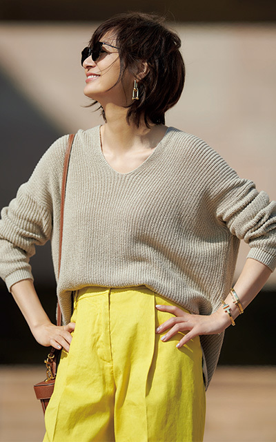 富岡佳子が着こなす【リッチベージュ】3系統のニュアンスカラーと"親戚カラー”絶妙コーデを徹底攻略_1_6