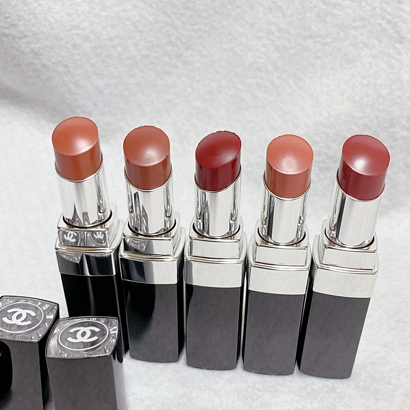 CHANELのルージュココブルームの110番台のカラーレンジ