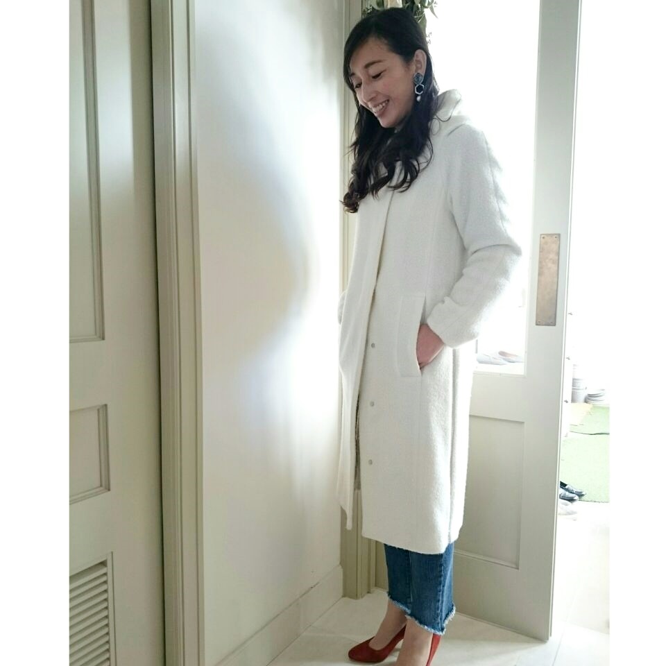 久しぶりにデニム更新しました!アウターはイプセのホワイトで♡_1_3