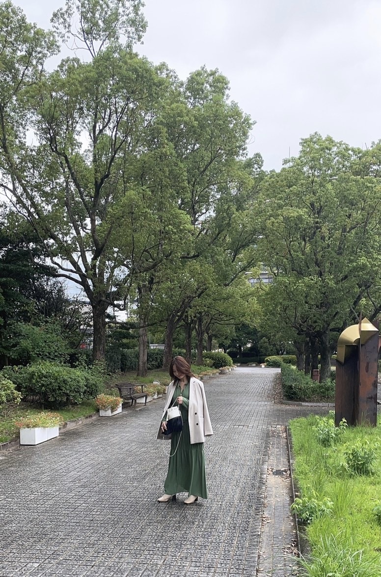 大草直子さんコラボの揺れるワンピースを秋コーデしてみました Part1_1_3