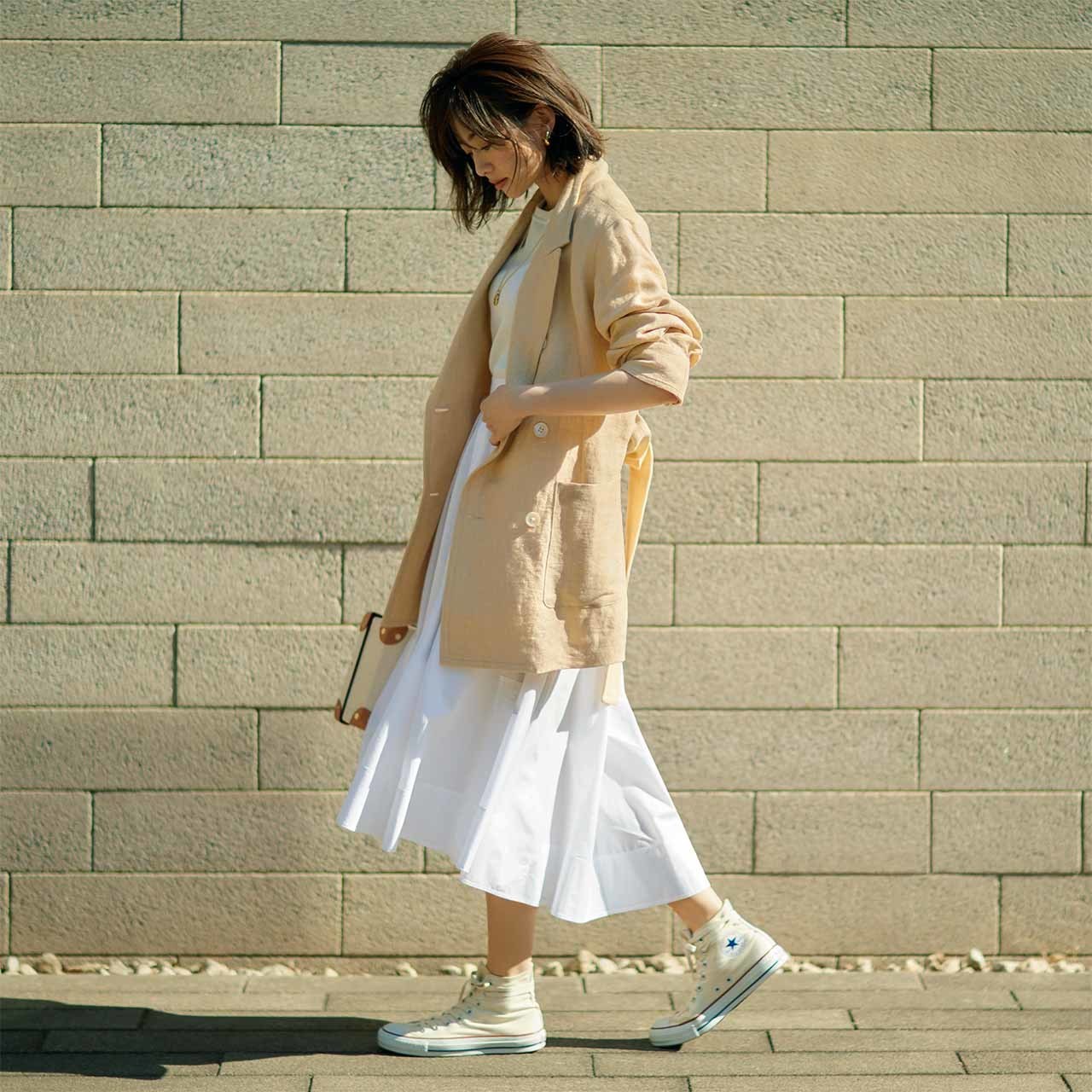 華やかで女らしい！2019年夏ロングスカートコーデ｜40代ファッション 