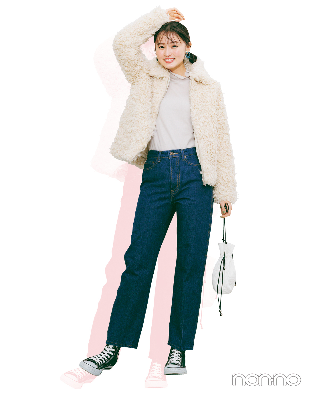 三女・遠藤さくらは「ハイウエストストレート」で今っぽスウィートに①【坂道3姉妹のデニム】_1_7