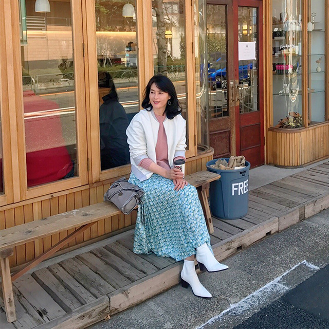 ZARAのプリントスカート